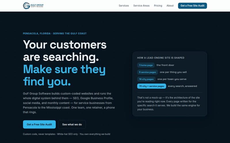 Gulf Group Software website homepage